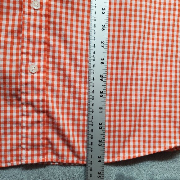 Saddlebred Button Down Short Sleeve Plaid Shirt 1 Pckt Orange White Men Sz 2XLT - Picture 10 of 10